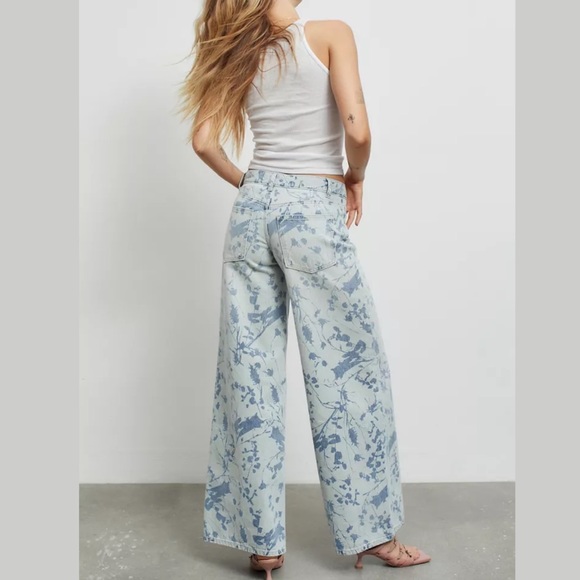BDG Urban Outfitters UO Low & Wide Jean Floral Print - Picture 5 of 11